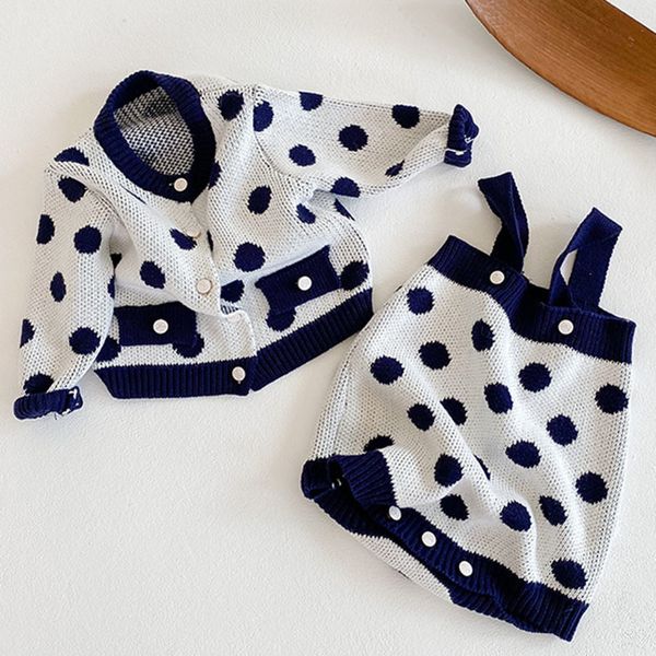 autumn winter infant baby dot girls knit long sleeve cardigan coat + braces rompers clothing sets kids girl suit clothes, White
autumn winter infant baby dot girls knit long sleeve cardigan coat + braces rompers clothing sets kids girl suit clothes, White