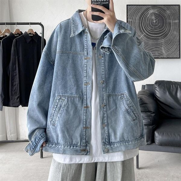 men's jackets autumn cotton blue denim jacket fashion casual mens streetwear loose hip-hop bomber men outwear m-2xl, Black;brown
men's jackets autumn cotton blue denim jacket fashion casual mens streetwear loose hip-hop bomber men outwear m-2xl, Black;brown