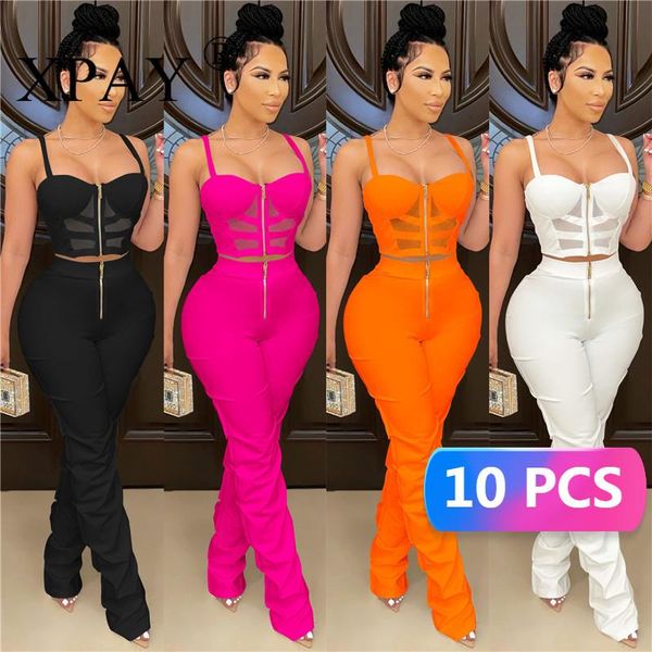 women's two piece pants wholesale items suits women fashion set outfits zipper spaghetti strap crop and pans solid bulk lots x7197, White
women's two piece pants wholesale items suits women fashion set outfits zipper spaghetti strap crop and pans solid bulk lots x7197, White