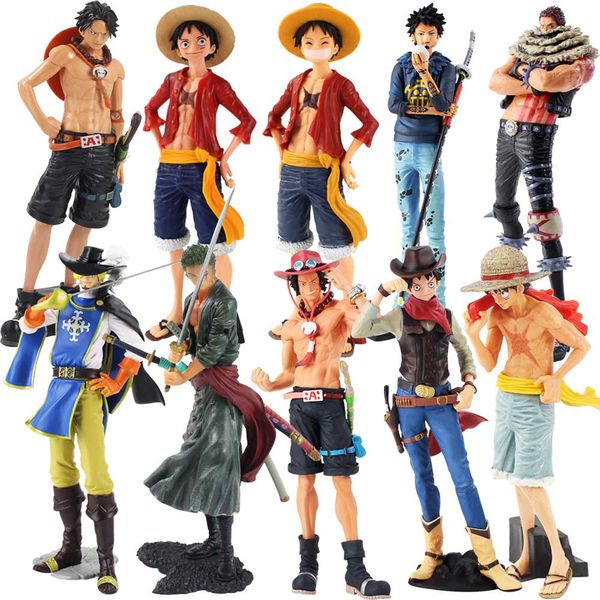 

OP Anime Action Figures Luffy Ace Zoro Law Sanji Sabo Katakuri Anime Grandline PVC Collectible Model Toys