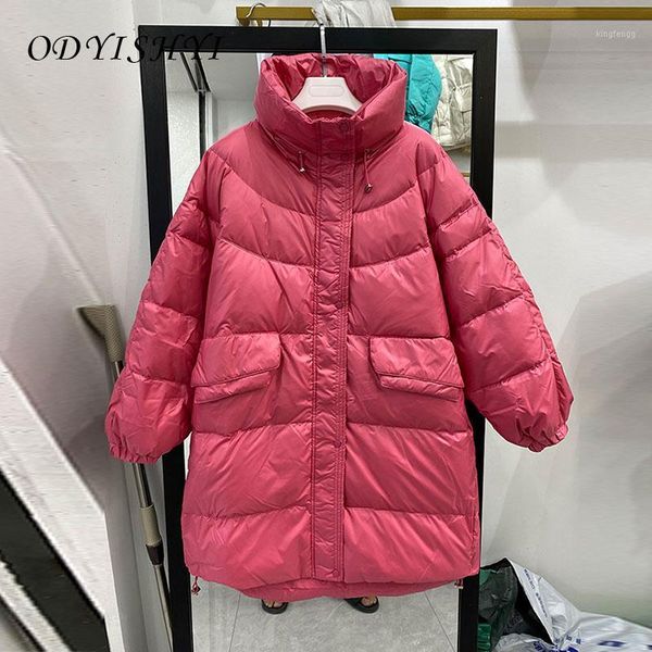 women's down & parkas 2021 korean puffer jacket women winter mid-length overcoat stand collar casual loose white duck coat qq176, Black
women's down & parkas 2021 korean puffer jacket women winter mid-length overcoat stand collar casual loose white duck coat qq176, Black