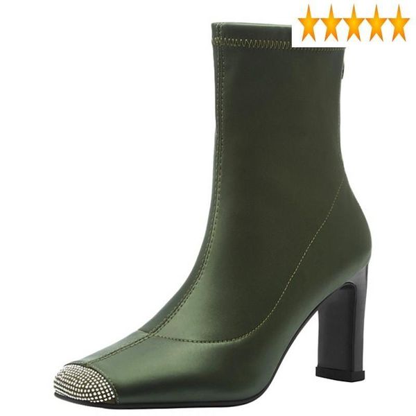 boots ladies square toe designer stretch diamonds satin high ankle autumn winter fashion thick heel womens thin, Black
boots ladies square toe designer stretch diamonds satin high ankle autumn winter fashion thick heel womens thin, Black