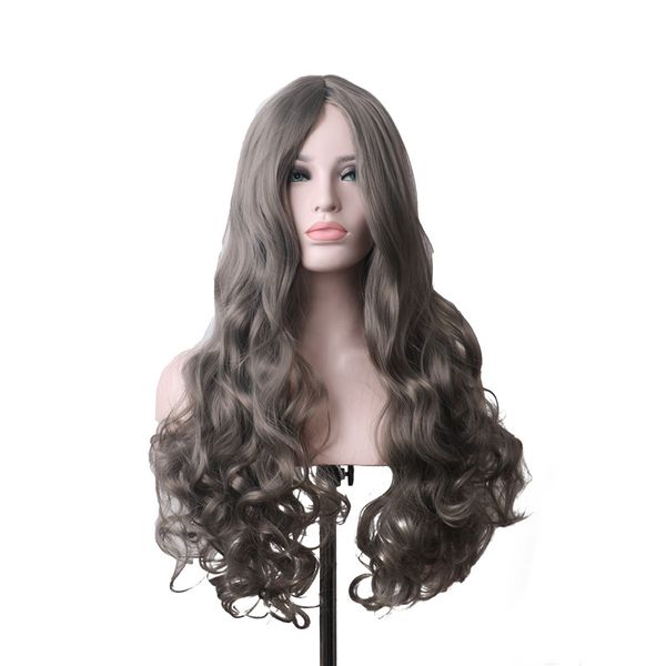 woodfestival wavy synthetic grey wig long hair colored cosplay wigs for women blonde ombre pink purple brown white blue green, Black
woodfestival wavy synthetic grey wig long hair colored cosplay wigs for women blonde ombre pink purple brown white blue green, Black