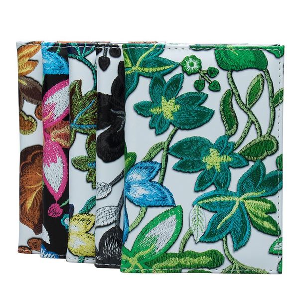 card holders fashion pu leather yellow leaves and flower passport holder business cover with travel, Brown;gray
card holders fashion pu leather yellow leaves and flower passport holder business cover with travel, Brown;gray