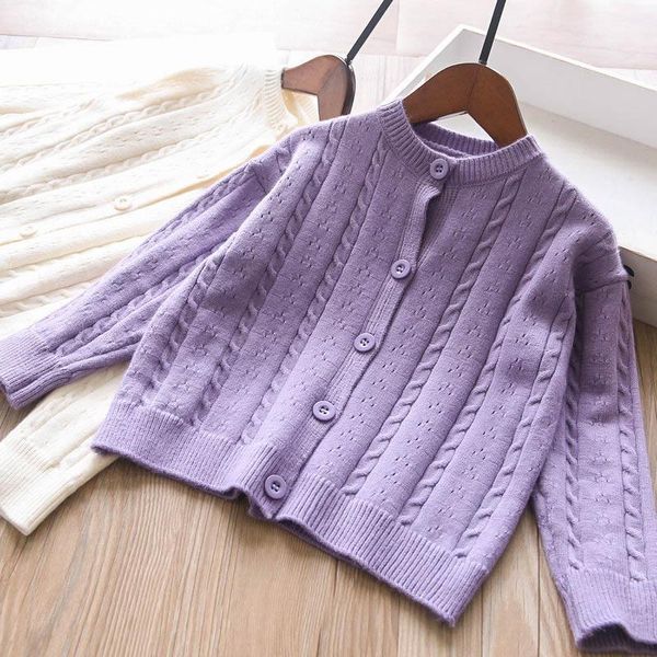 pullover autumn baby girls sweater hollow knit cardigan, Blue