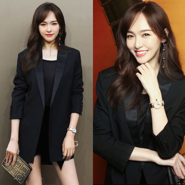 small jacket female europe america spring and autumn new long paragraph wild temperament black slim suit women wvql, White;black
small jacket female europe america spring and autumn new long paragraph wild temperament black slim suit women wvql, White;black