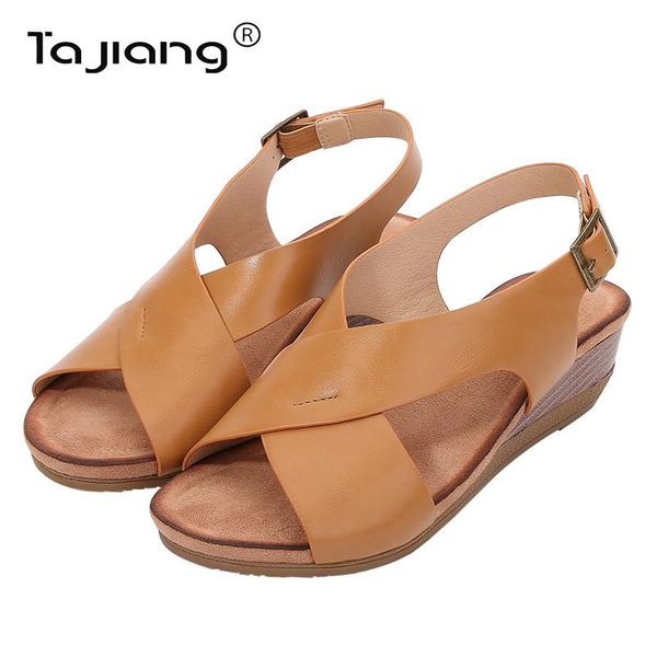 sandals tajiang bohemian style metal buckle wedge heel ladies retro roman shoes summer women fighter t730, Black
sandals tajiang bohemian style metal buckle wedge heel ladies retro roman shoes summer women fighter t730, Black