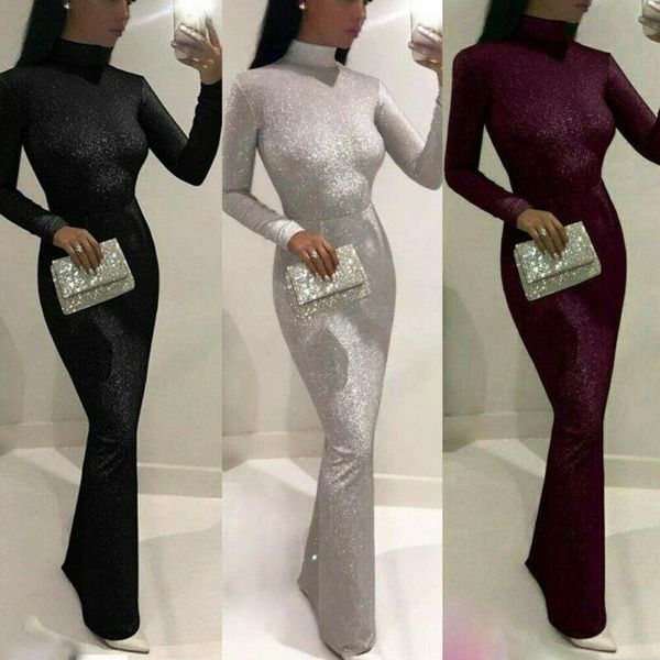 women shiny sequin dress glitter dresses lady bodycon long maxi club sleeve high slim vestidos, Black;gray
women shiny sequin dress glitter dresses lady bodycon long maxi club sleeve high slim vestidos, Black;gray
