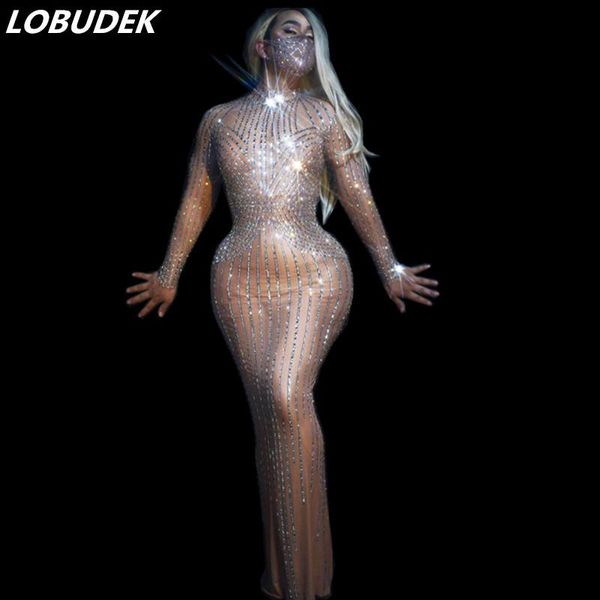 casual dresses female birthday prom evening party rhinestones floor length dress transparent mesh gold silver crystal stones long, Black;gray
casual dresses female birthday prom evening party rhinestones floor length dress transparent mesh gold silver crystal stones long, Black;gray