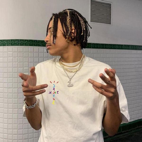 designer rapper travis scott cactus jack rainbow alphabet print t-shirt hip hop quality cotton short sleeves men wome oversized, White;black
designer rapper travis scott cactus jack rainbow alphabet print t-shirt hip hop quality cotton short sleeves men wome oversized, White;black