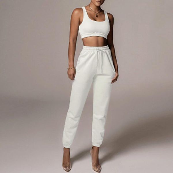 women's two piece pants fashion soild color women 2 outfits 2021 autumn winter umbilical waistcoat and tie-up trousers two-piece suit x, White
women's two piece pants fashion soild color women 2 outfits 2021 autumn winter umbilical waistcoat and tie-up trousers two-piece suit x, White