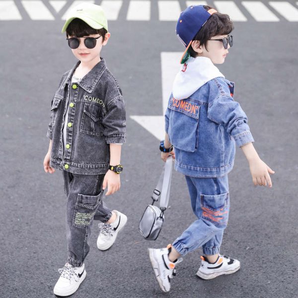denim suit spring 2020 boys' new 5 middle school kids' casual and handsome 2-piece children's autumn fashion 8, White
denim suit spring 2020 boys' new 5 middle school kids' casual and handsome 2-piece children's autumn fashion 8, White