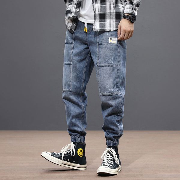 2021 new fashion streetwear loose fit spliced designer big pocket cargo pants japanese vintage slaco bottom hip hop jeans men 6ny8, Blue
2021 new fashion streetwear loose fit spliced designer big pocket cargo pants japanese vintage slaco bottom hip hop jeans men 6ny8, Blue