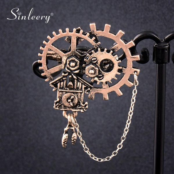 pins, brooches sinleery unique design clock movement gear pin for women female retro jewelry accessories gifts xz206 ssk, Gray
pins, brooches sinleery unique design clock movement gear pin for women female retro jewelry accessories gifts xz206 ssk, Gray