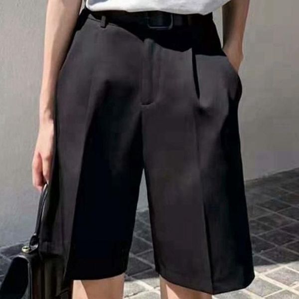 women's shorts elegant high waist belt women fashion office lady solid wide leg short pants casual a-line pantalones cortos de moda, White;black
women's shorts elegant high waist belt women fashion office lady solid wide leg short pants casual a-line pantalones cortos de moda, White;black