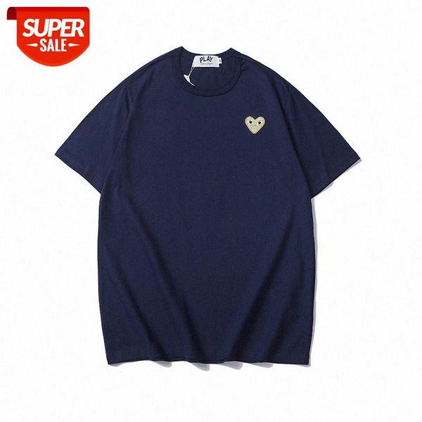 japanese brand t-shirt peach heart men's and women's round neck short-sleeved black embroidery gold lovers walking batch #np1l, White;black
japanese brand t-shirt peach heart men's and women's round neck short-sleeved black embroidery gold lovers walking batch #np1l, White;black