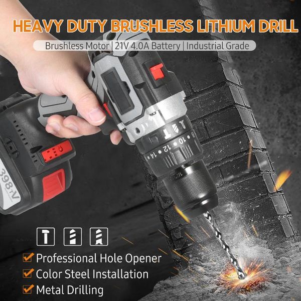 professiona electric drills cordless drill driver 21v max torque 200n.m 1/2 inch metal keyless chuck 0-1550rmp variable speed impact hammer
professiona electric drills cordless drill driver 21v max torque 200n.m 1/2 inch metal keyless chuck 0-1550rmp variable speed impact hammer