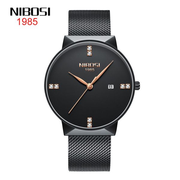 11 style nibosi fashion ultra-thin black mesh belt men's waterproof luminous calendar quartz watch 41.5mm black dail rose gold hand, Slivery;brown
11 style nibosi fashion ultra-thin black mesh belt men's waterproof luminous calendar quartz watch 41.5mm black dail rose gold hand, Slivery;brown