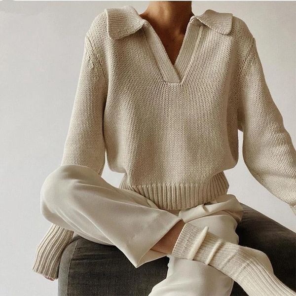 women's sweaters women collar loose knitted sweater winter fashion khaki casual pullovers long sleeve female jumpers wholesale, White;black
women's sweaters women collar loose knitted sweater winter fashion khaki casual pullovers long sleeve female jumpers wholesale, White;black