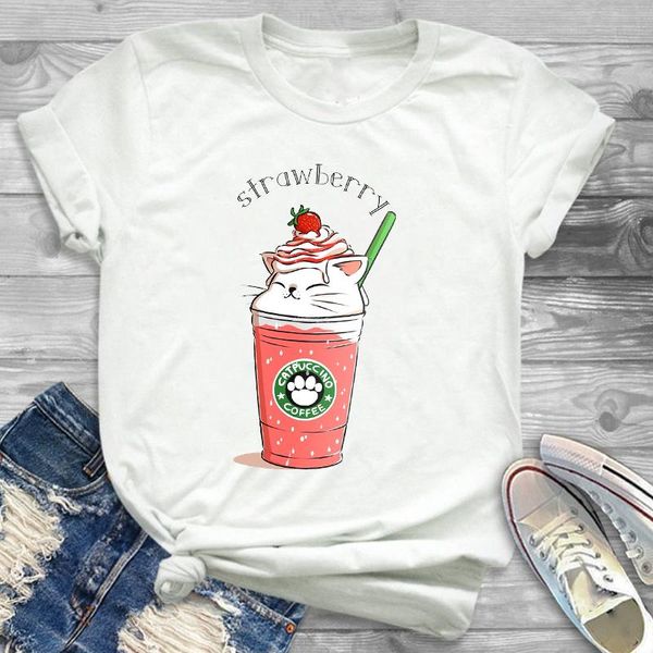 women's t-shirt 2021 women cat coffee strawberry womens female graphic t shirt tee tees t-shirts cute funny clothing cartoon, White
women's t-shirt 2021 women cat coffee strawberry womens female graphic t shirt tee tees t-shirts cute funny clothing cartoon, White