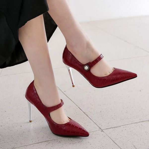 dress shoes patent leather woman high heels pumps 9cm tacones pointed toe stilettos mary janes femme ladies wedding women, Black
dress shoes patent leather woman high heels pumps 9cm tacones pointed toe stilettos mary janes femme ladies wedding women, Black