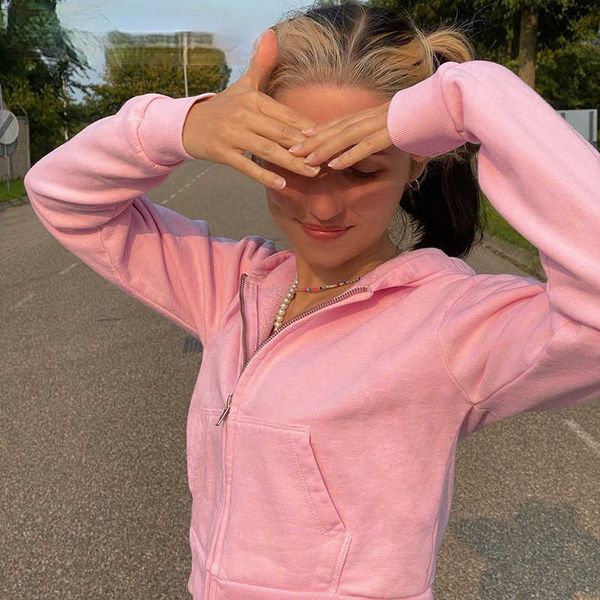y2k girls' short zipper sweatshirt, women's pink, long sleeve, 2000s, independent aesthetics, tight fitting 210602, Black
y2k girls' short zipper sweatshirt, women's pink, long sleeve, 2000s, independent aesthetics, tight fitting 210602, Black