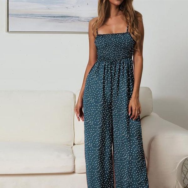 fashion beach polka dot jumpsuits women sleeveless spaghetti straps sleeveless long wide leg pants backless rompers lace up, Black;white
fashion beach polka dot jumpsuits women sleeveless spaghetti straps sleeveless long wide leg pants backless rompers lace up, Black;white