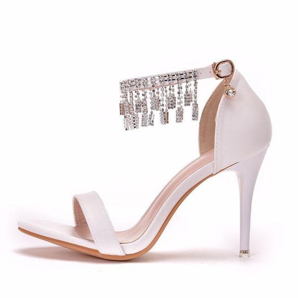 sandals women wedding party pu rhinestones buckle strap 9.5cm thin high heels round toe sandal shoes 2021 size 35-42, Black
sandals women wedding party pu rhinestones buckle strap 9.5cm thin high heels round toe sandal shoes 2021 size 35-42, Black