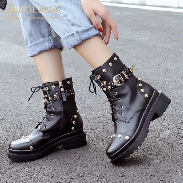 boots 2021 fashion genuine cow leather punk style ins luxury woman shoes zipper rivet buckle comfy booties ladies, Black
boots 2021 fashion genuine cow leather punk style ins luxury woman shoes zipper rivet buckle comfy booties ladies, Black