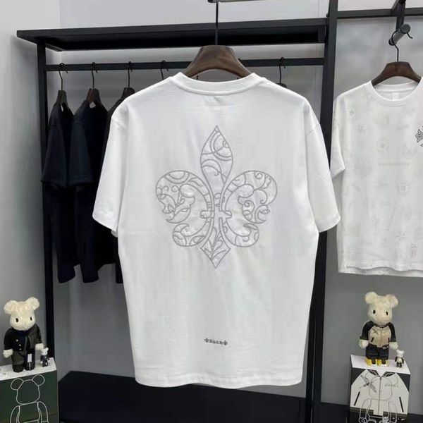 21 spring summer new short fashion br ch horseshoe sanskrit embroidery round neck half sleeve and women's bott, White;black
21 spring summer new short fashion br ch horseshoe sanskrit embroidery round neck half sleeve and women's bott, White;black