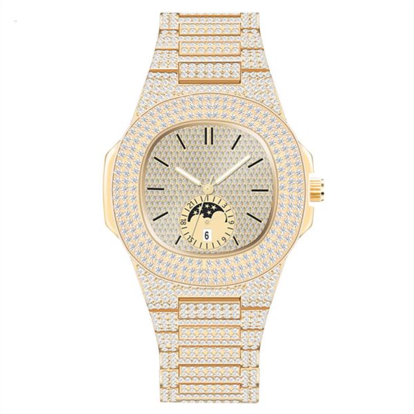 watch hip hop diamond men's watch fashion alloy with calendar quartz trendy men's cool clothes forced gift watch, Slivery;brown
watch hip hop diamond men's watch fashion alloy with calendar quartz trendy men's cool clothes forced gift watch, Slivery;brown