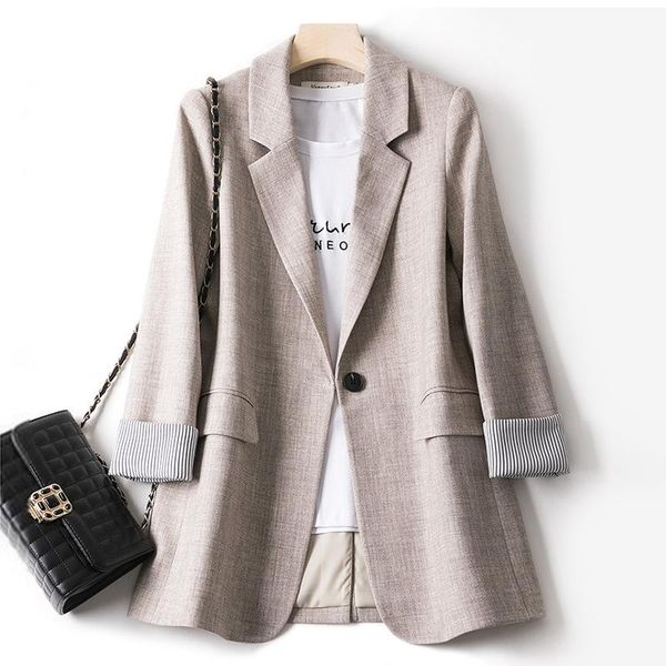 2021 spring and autumn new suit jacket female temperament all-match shirt solid color long-sleeved casual fashion suit, White;black
2021 spring and autumn new suit jacket female temperament all-match shirt solid color long-sleeved casual fashion suit, White;black