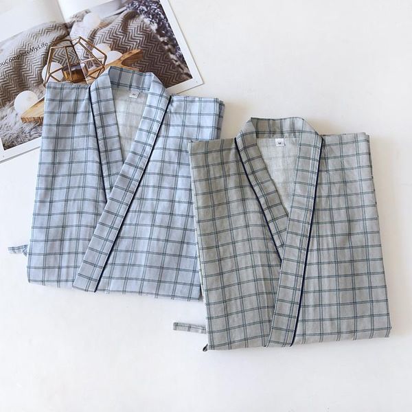 ethnic clothing traditional pajamas double layer gauze hanfu japanese plaid print style men's kimono loose home wear trousers set thin, Red
ethnic clothing traditional pajamas double layer gauze hanfu japanese plaid print style men's kimono loose home wear trousers set thin, Red