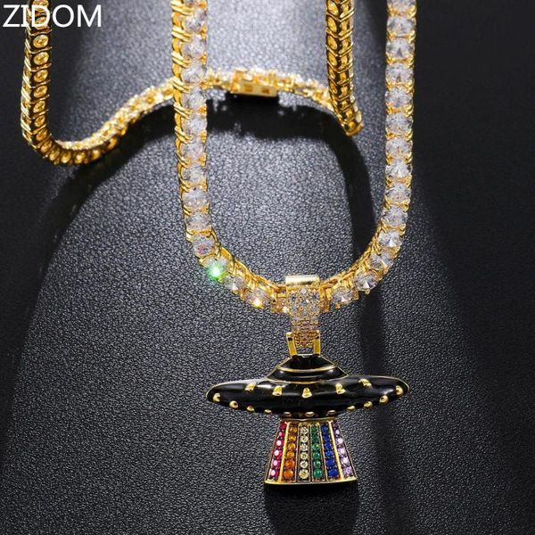 pendant necklaces men/women hip hop ufo airship with zircon tennis chain hiphop iced out bling necklace fashion jewelry, Silver
pendant necklaces men/women hip hop ufo airship with zircon tennis chain hiphop iced out bling necklace fashion jewelry, Silver