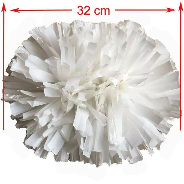 cheerleading 32cm white pompoms (2pieces/lot) cheers pompon with middle plastic handle color can combination1
cheerleading 32cm white pompoms (2pieces/lot) cheers pompon with middle plastic handle color can combination1