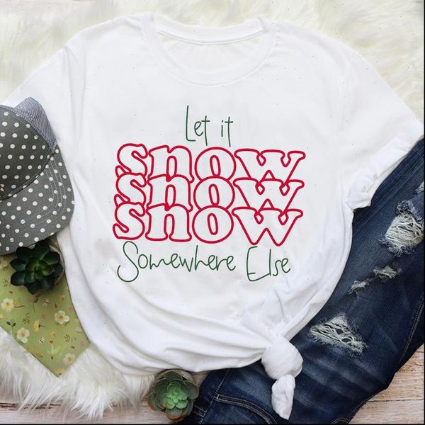 women letter womens t shirts snow clothing cute fashion 90s holiday merry christmas print lady female graphic tees shirt, White
women letter womens t shirts snow clothing cute fashion 90s holiday merry christmas print lady female graphic tees shirt, White