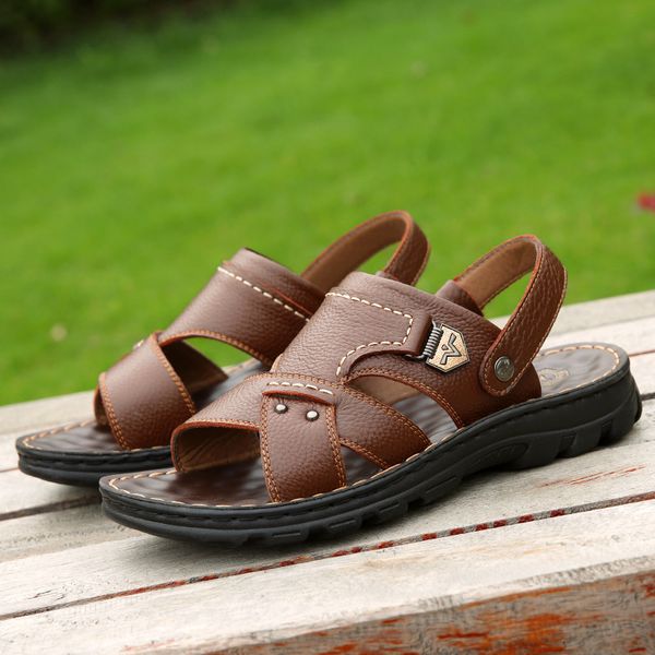 summer big size mens sandals british fashion genuine leather beach shoes mens casual massage non-slip large slippers flats 563
summer big size mens sandals british fashion genuine leather beach shoes mens casual massage non-slip large slippers flats 563