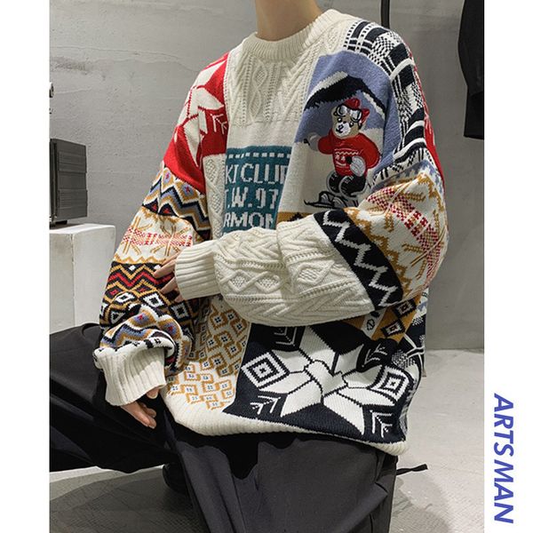 men's sweaters harajuku bear men's thick warm winter sweater pullovers korea style hip hop couples clothes gqjz, White;black
men's sweaters harajuku bear men's thick warm winter sweater pullovers korea style hip hop couples clothes gqjz, White;black