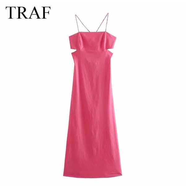casual dresses traf women's clothing chic a-line solid color backless spaghetti strap mid-calf dress woman hollow out sundress, Black;gray
casual dresses traf women's clothing chic a-line solid color backless spaghetti strap mid-calf dress woman hollow out sundress, Black;gray