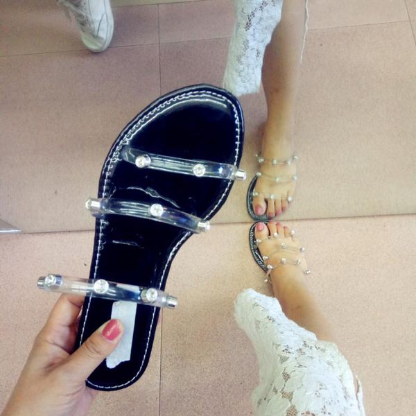 slippers women outdoor candy-colored beach sandals spring summer new ladies bright rhinestones, Black
slippers women outdoor candy-colored beach sandals spring summer new ladies bright rhinestones, Black