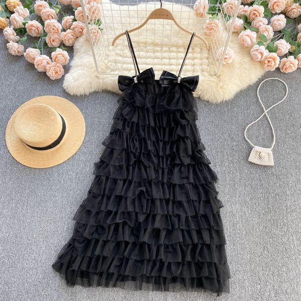 black/white spaghetti strap dress women summer cascading ruffle sleeveless strapless mesh vestidos female party clothing, Black;gray
black/white spaghetti strap dress women summer cascading ruffle sleeveless strapless mesh vestidos female party clothing, Black;gray