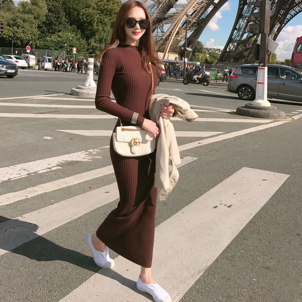 2021 new sweater autumn winter knitted bodycon midi women o neck long sleeve pencil es elastic slim ex5e, Black;gray
2021 new sweater autumn winter knitted bodycon midi women o neck long sleeve pencil es elastic slim ex5e, Black;gray