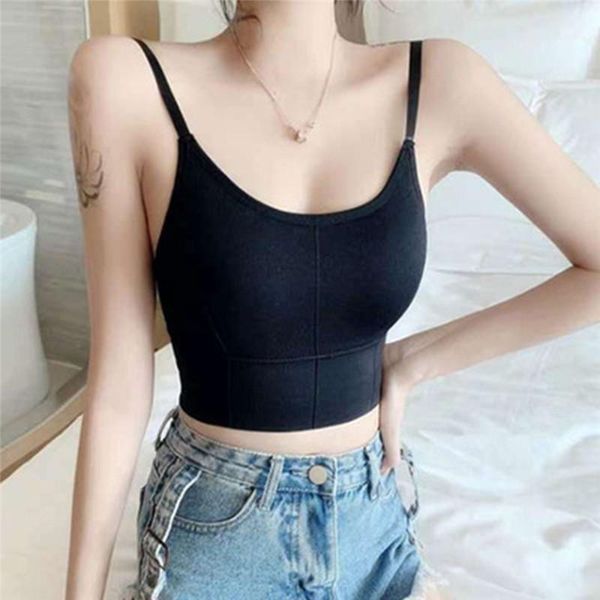 women's tanks & camis women crop seamless underwear female tank lingerie intimates removable padded camisole femme sports, White
women's tanks & camis women crop seamless underwear female tank lingerie intimates removable padded camisole femme sports, White