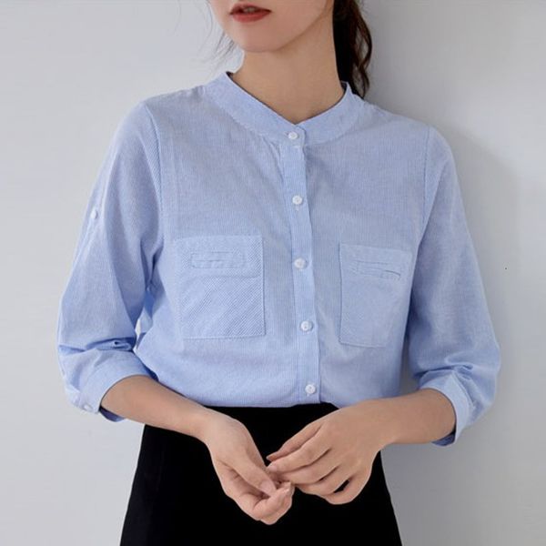 2021 new blouses stand collar half sleeve womens shirts casual loose blouse button blusas mujer de moda ker5, Black;white
2021 new blouses stand collar half sleeve womens shirts casual loose blouse button blusas mujer de moda ker5, Black;white