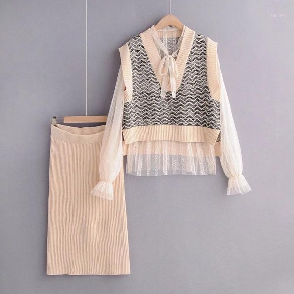 two piece dress 2021 autumn women 3 set tweed suits perspective lace mesh shirt + vest bodycon skirt sets v-neck lantern sleeve, White
two piece dress 2021 autumn women 3 set tweed suits perspective lace mesh shirt + vest bodycon skirt sets v-neck lantern sleeve, White