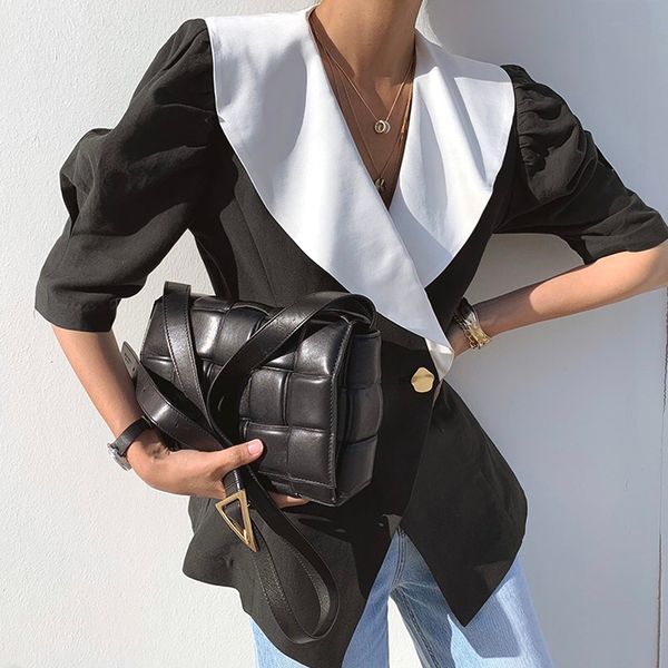2021 new sleeve summer women fashion khaki black asymmetrical tunic designer jacket coat korean clothing 3zbd, Black;brown
2021 new sleeve summer women fashion khaki black asymmetrical tunic designer jacket coat korean clothing 3zbd, Black;brown