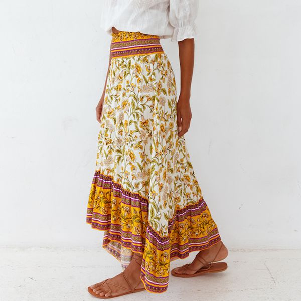 new vintage floral print women summer boho long skirts elastic waist ladies ethnic beach casual chic maxi skirt 2021 zbd9, Black
new vintage floral print women summer boho long skirts elastic waist ladies ethnic beach casual chic maxi skirt 2021 zbd9, Black