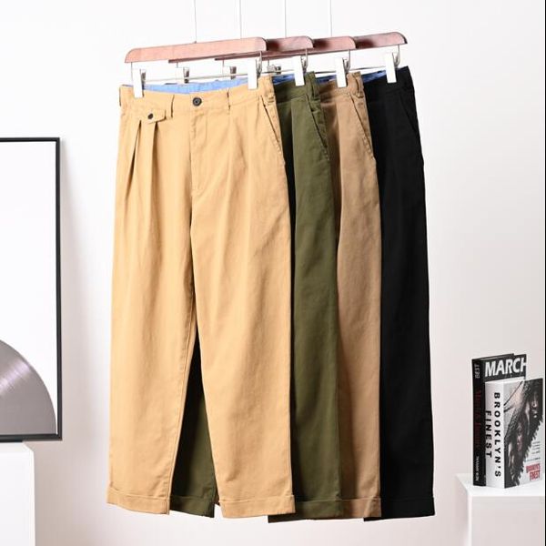men 31beams plus relaxed leisure tapered pants trousers high-quality temperament classic cotton 4 color black green khaki
men 31beams plus relaxed leisure tapered pants trousers high-quality temperament classic cotton 4 color black green khaki