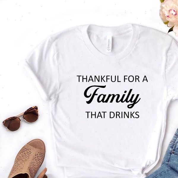 women t shirt thankful for a family that drinks letter print tshirt women short sleeve o neck loose t shirt ladies tee, White
women t shirt thankful for a family that drinks letter print tshirt women short sleeve o neck loose t shirt ladies tee, White