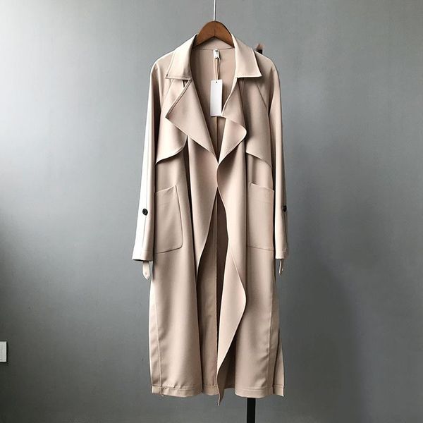 women's jackets spring windbreaker jacket long windproof knee streetwear loose vintage army green autumn coat, Black;brown
women's jackets spring windbreaker jacket long windproof knee streetwear loose vintage army green autumn coat, Black;brown